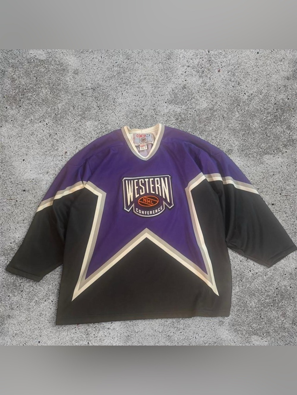 Vintage CCM 1994 NHL Western Conference All Star Purple Jersey Mens XL